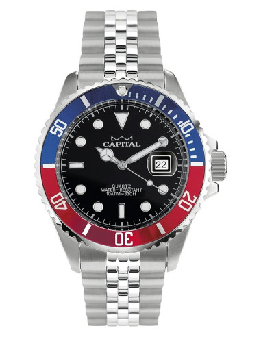 QUARZO SOLO TEMPO CASSA ACCIAIO CON GHIERA GIREVOLE 40MM AX 320