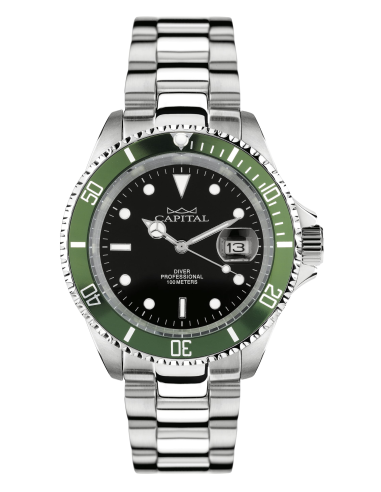 QUARZO SOLO TEMPO CASSA ACCIAIO CON GHIERA GIREVOLE 40MM AX 94